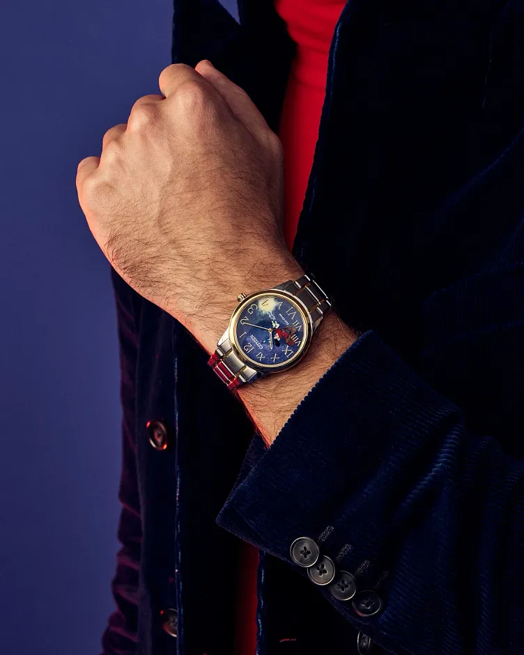 Sorcerer's Apprentice Mickey Blue Dial Stainless Steel Bracelet Sorcerer's Apprentice Mickey Blue Dial Stainless Steel Bracelet